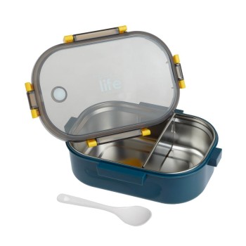 eco life Δοχείο Φαγητού με χώρισμα Μπλε 900ml 33-ΒΟ-9069 5208009001027
