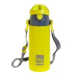 eco life Παιδικός Θερμός ανοξείδωτος κίτρινος με καλαμάκι 400ml 33-BO-2996 5208009001973