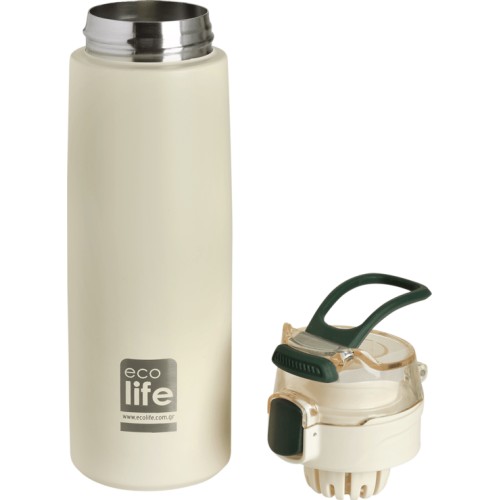 eco life Ανοξείδωτο Μπουκάλι Θερμός Με Infuser Άσπρο 550ml 33-ΒΟ-3034 5208009002123