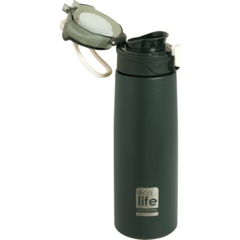 eco life Ανοξείδωτο Μπουκάλι Θερμός Με Infuser Σκούρο Πράσινο 550ml 33-ΒΟ-3035 5208009002130