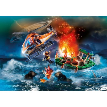 Playmobil Rescue Action Επιχείρηση Πυροσβεστικής - Διάσωση Στη Θάλασσα 70491 4008789704917