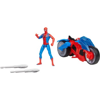 Hasbro Marvel Spider-Man Web Blast Cycle Kids Playset with Poseable Spider-Man Όχημα και φιγούρα F6899 5010994182533