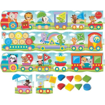 Clementoni Smart Baby Montessori Training Game Train With Shapes For 12-36 Months 1024-63237 8005125632374