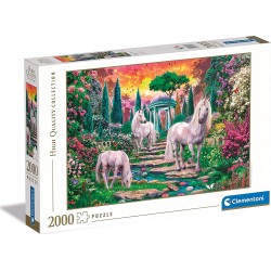 Clementoni Collection-Classical Garden Unicorns-2000 Pieces-Adult Jigsaw Puzzles 1220-32575 8005125325757