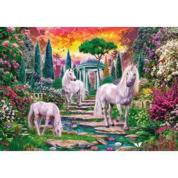 Clementoni Collection-Classical Garden Unicorns-2000 Pieces-Adult Jigsaw Puzzles 1220-32575 8005125325757