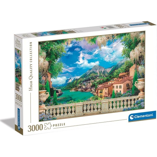 Clementoni Παζλ 3000 H.Q. Καταπράσινη Βεράντα στη Λίμνη 1220-33553 8005125335534
