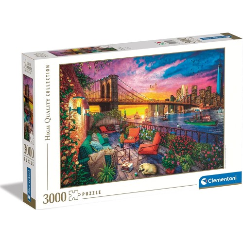 Clementoni Collection Manhattan Balcony Sunset 3000 Pieces, Jigsaw Puzzle For Ad 1220-33552 8005125335527