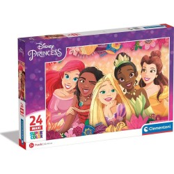 Clementoni Παιδικό Παζλ Maxi Supercolor Disney Πριγκίπισσες 24 Τμχ 1200-24241 8005125242412