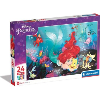Clementoni Παιδικό Παζλ Maxi Supercolor Disney Η Μικρή Γοργόνα 24 Τμχ 1200-24243 8005125242436
