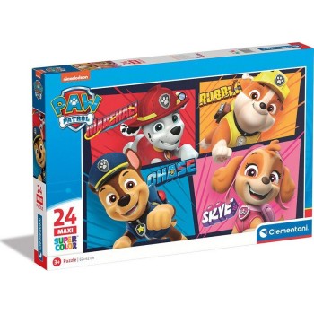 Clementoni Παιδικό Παζλ Maxi Supercolor Nickelodeon Paw Patrol 24 Τμχ 1200-24238 8005125242382