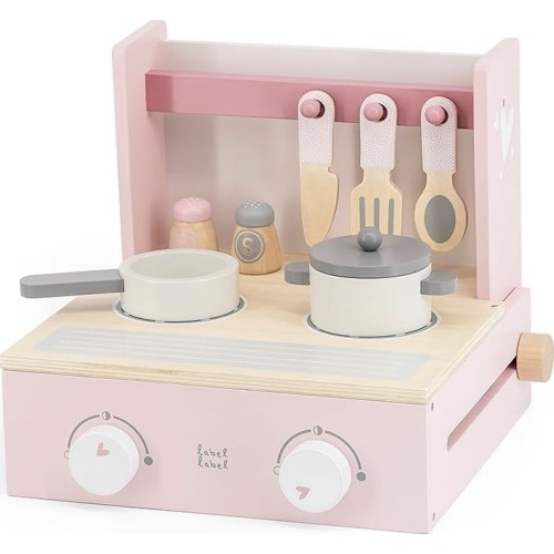 Label Label Wooden Portable Kitchen Pink 09-9301003-02 5420067924784