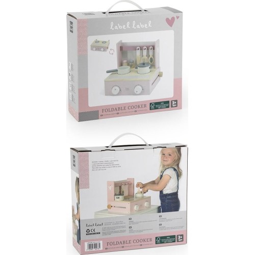 Label Label Wooden Portable Kitchen Pink 09-9301003-02 5420067924784