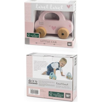 Label Label Wooden Car Pink 09-9301007-01 5420067925002