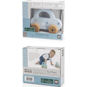 Label Label Wooden Blue Car 09-9301007-02 5420067925019