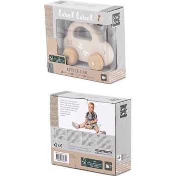Label Label Wooden Beige Car 09-9301007-03 8720663934352