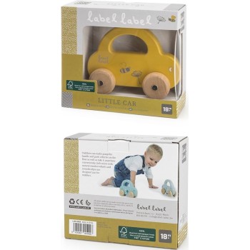 Label Label Wooden Car Yellow 09-9301007-04 5420067925026