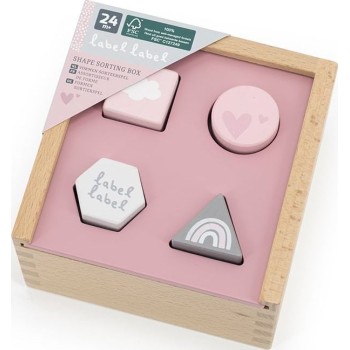 Label Label Wooden Pink Sorting Box 09-9301008-01 5420067925040