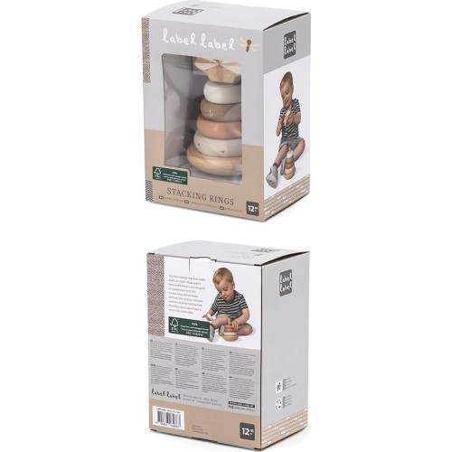 Label Label Wooden Pyramid Balance Beige 09-9301012-03 8720663934383