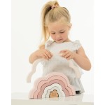 Label Label Wooden Stacking Rainbow Puzzle Cloud Pink 09-9301014-01 5420067925286