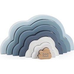 Label Label Ξύλινο Παιχνίδι Στοίβαξης Rainbow Puzzle Cloud Μπλε 09-9301014-02 5420067925293