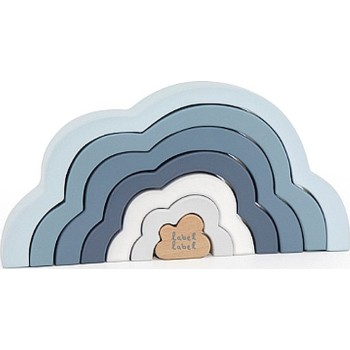 Label Label Wooden Stacking Rainbow Puzzle Cloud Blue 09-9301014-02 5420067925293