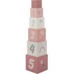 Label Label Wooden Cubes Stacking Blocks Numbers Pink 09-9301015-01 5420067925309