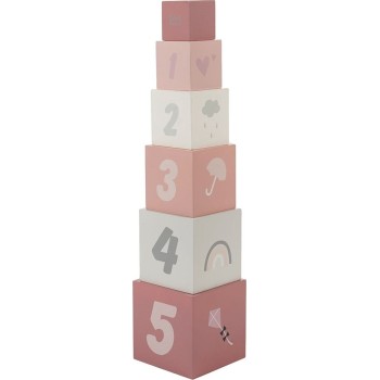 Label Label Ξύλινοι Κύβοι Stacking Blocks Numbers Ροζ 09-9301015-01 5420067925309