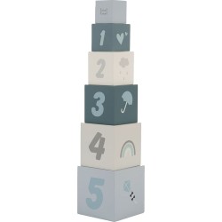 Label Label Ξύλινοι Κύβοι Stacking Blocks Numbers Μπλε 09-9301015-02 5420067925316