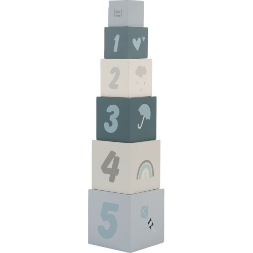 Label Label Ξύλινοι Κύβοι Stacking Blocks Numbers Μπλε 09-9301015-02 5420067925316