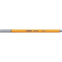 STABILO Point 88-0.4Mm Fineliner - Box Of 10 Pens - Medium Cold Grey 88/95 4006381493338