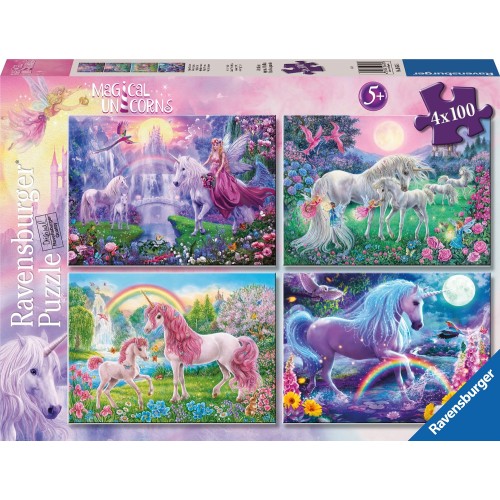 Ravensburger Παζλ 4x100 Τεμ. Μονόκεροι 05654 4005556056545