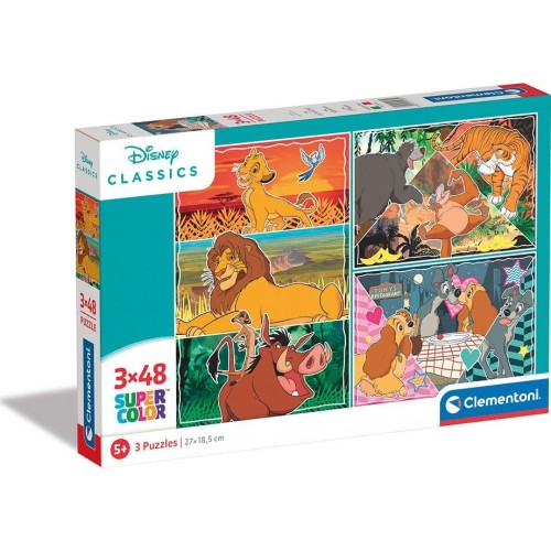 Clementoni Παιδικό Παζλ Supercolor Disney Classic 3X48 Τμχ 1200-25285 8005125252855