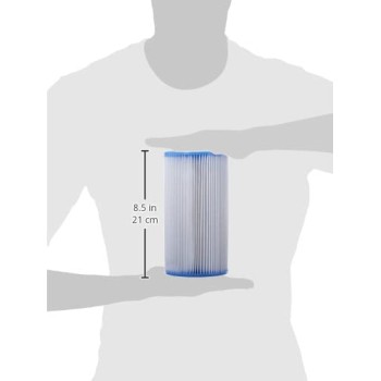 INTEX Cartridge Filter For Pompe Filter Combo Chlorinator, Pack Of Three Cartridges, Blue White, 32.04 X 10.79 X 20.3 Cm 29003 6