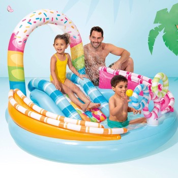 INTEX Candy Fun Play Center Πισίνα Ο Κόσμος της Καραμέλας  170x168x122εκ 57144 6941057422619