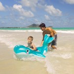 INTEX Blue Whale Ride On Μπλε Φαλαινίτσα με 2 Σταθερές Λαβές - 168x140εκ. 57567 6941057422626
