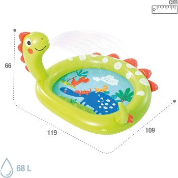 INTEX Dinosaur Spray Pool - Πισίνα Δεινόσαυρος, Χωρητικότητα 68Lt 119x109x16εκ 58437 6941057422640