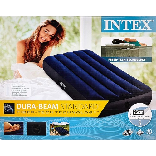 INTEX Full Dura-Beam Classic Downy Airbed 137x191x25cm Στρώμα με Τεχνολογία Ινών 64758 6941057412450