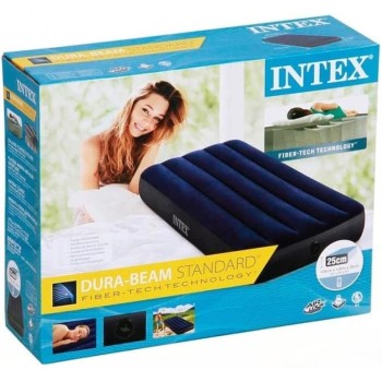 INTEX Full Dura-Beam Classic Downy Airbed 137x191x25cm Στρώμα με Τεχνολογία Ινών 64758 6941057412450
