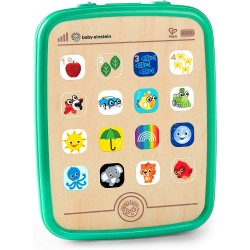 Hape baby einstein  magic touch tablet wooden musical toys with over 150 melodies and 3 languages english, french and spanish, f