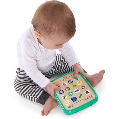 Hape baby einstein  magic touch tablet wooden musical toys with over 150 melodies and 3 languages english, french and spanish, f