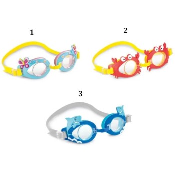 INTEX Fun Goggles - Γυαλάκια Κολύμβησης Με Αστεία Σχέδια για Παιδάκια - 1 τμχ 55610 6941057421858