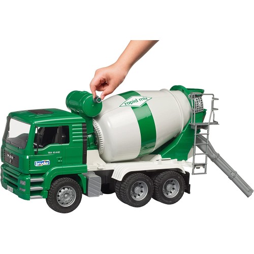 bruder Man Tga Cement Mixer Green 02739 4001702027391