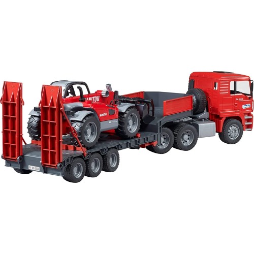 bruder Επικαθήμενο φορτηγό MAN TGA με φορτωτή Manitou 02774 4001702027742