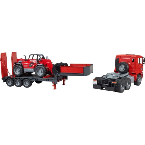 bruder Επικαθήμενο φορτηγό MAN TGA με φορτωτή Manitou 02774 4001702027742