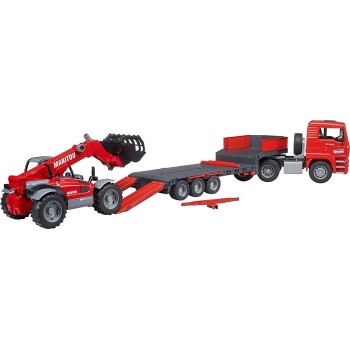 bruder Man Tga Oplegger Met Manitou Telescooplader Mlt 633 02774 4001702027742
