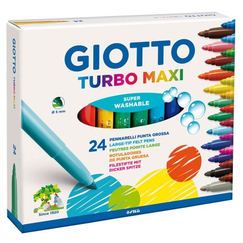 Giotto Μαρκαδόροι Χοντροί Turbo Maxi 24Τμχ 000455000 8000825453502