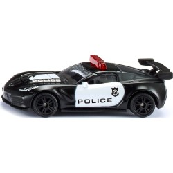 siku Chevrolet Corvette Zr1 Police Car, Metal/Plastic, Black/White, Openin SI001545 4006874015450