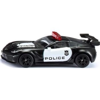 siku Chevrolet Corvette Zr1 Police Car, Metal/Plastic, Black/White, Openin SI001545 4006874015450