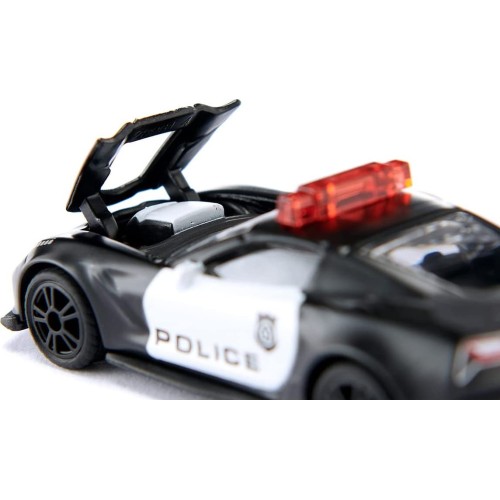 siku Chevrolet Corvette Zr1 Police Car, Metal/Plastic, Black/White, Openin SI001545 4006874015450