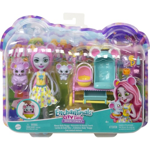 Mattel Enchantimals Mice Trolley Κούκλα και Σετ GJX35 / HKR57 194735107209